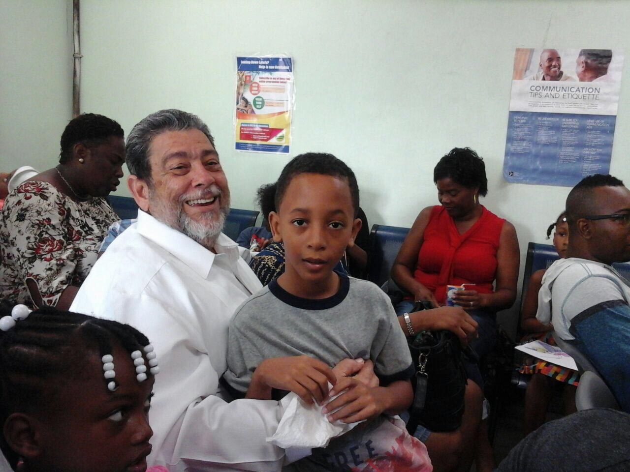 On Clinic day we were visited by a very special guest, Prime Minister Ralph Gonsalves