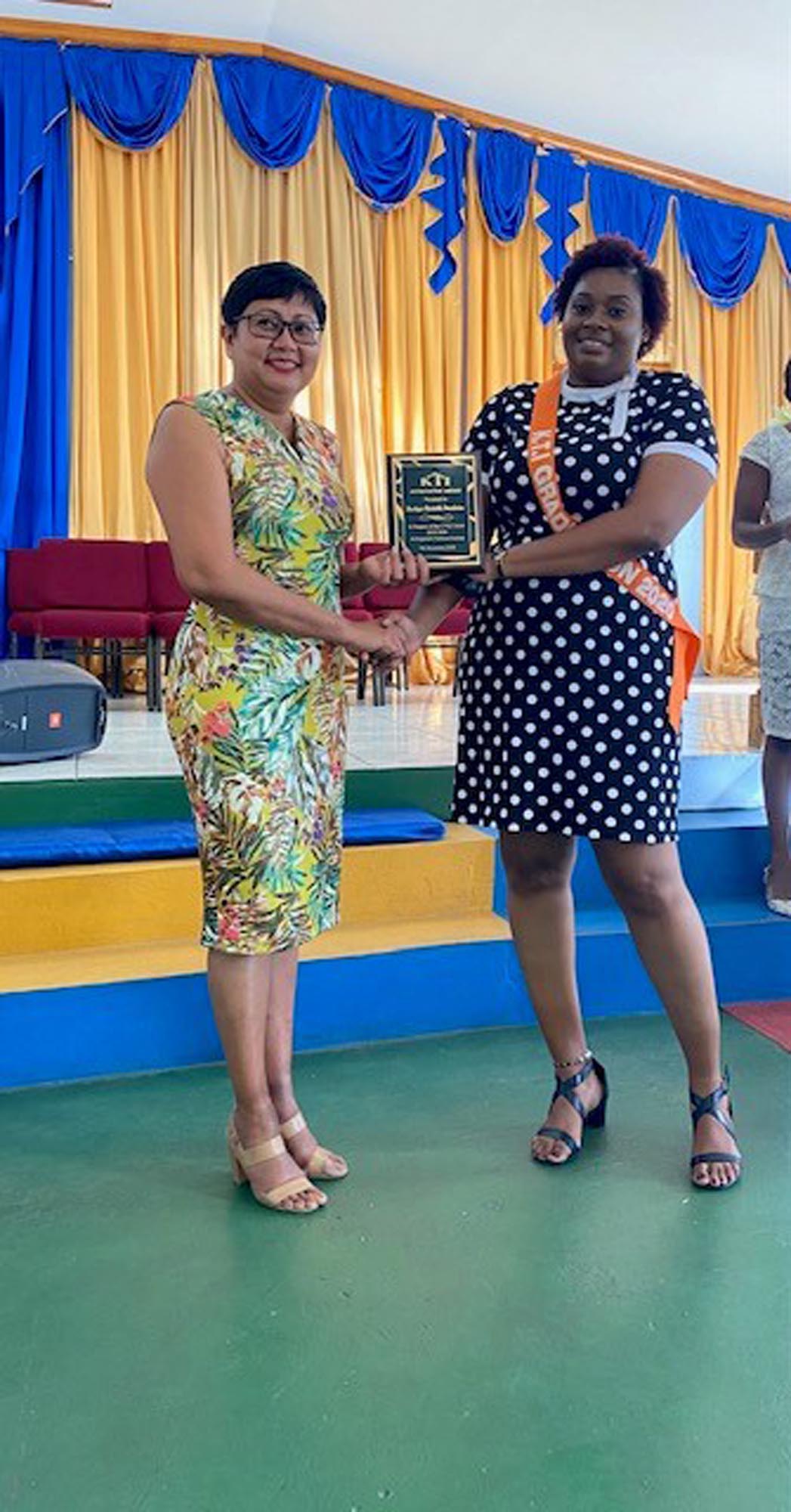 MCF Appreciation Plaque - Kingstown Technical Institute Graduation Ceremony 2019-2020