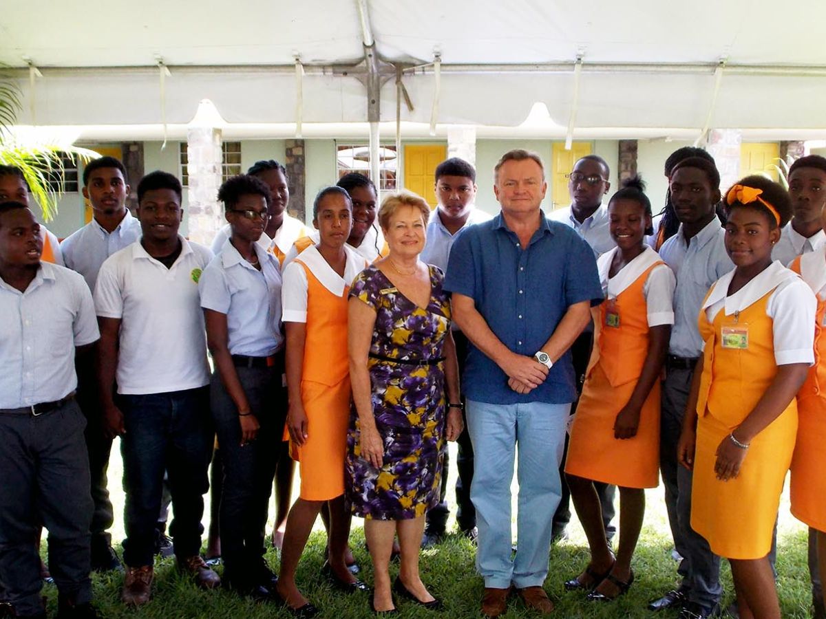 MCF Scholarship Recepients with Members of the Foundation