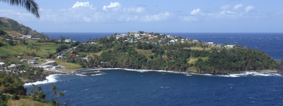 View of Owia from Point Village St. Vincent